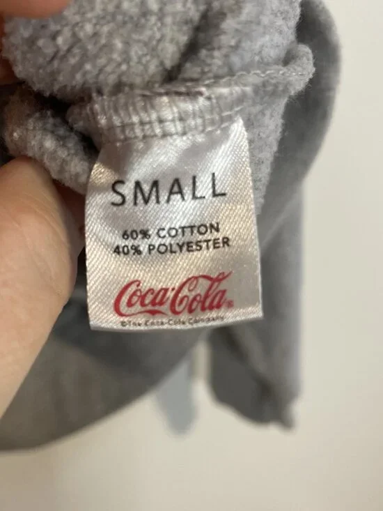 Women’s Coca-Cola Bow Graphic Sweatshirt Gray Oversize Coca Cola Company Small - Picture 15 of 16